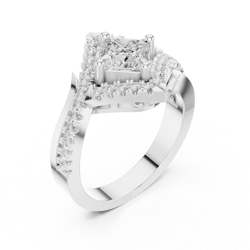 Ladies Ring DDLR-321@7 - White Gold - Image