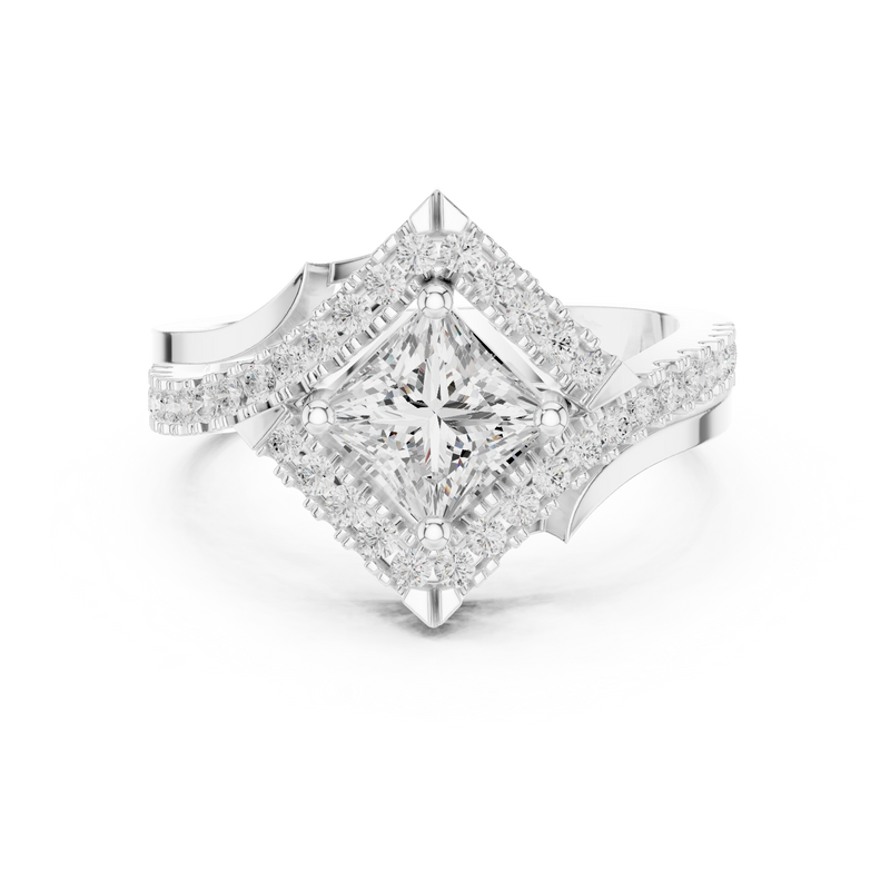 Ladies Ring DDLR-321@7 - White Gold - Image