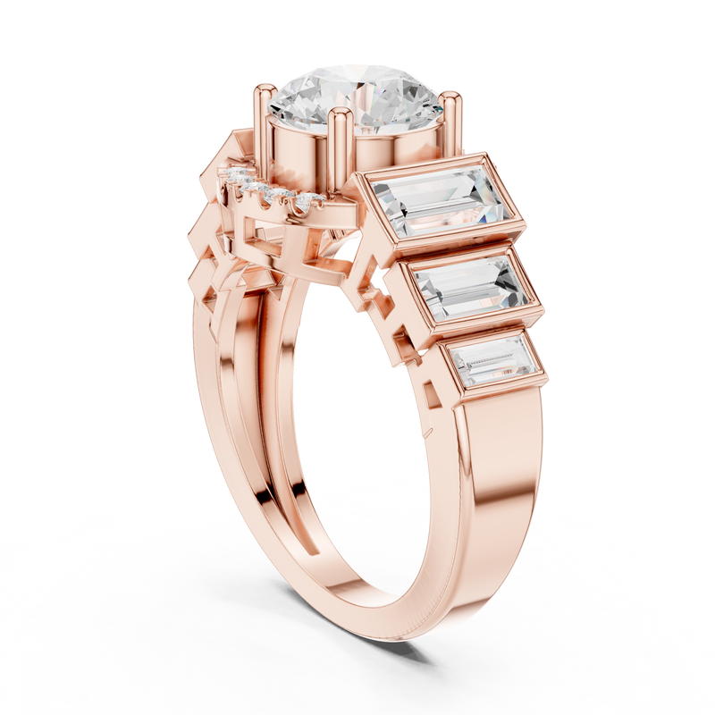 Ladies Ring DDLR-323@7 - Rose Gold - Image