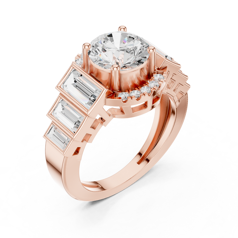 Ladies Ring DDLR-323@7 - Rose Gold - Image