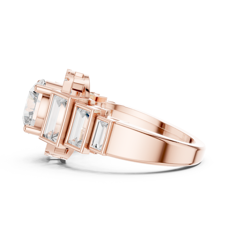 Ladies Ring DDLR-323@7 - Rose Gold - Image