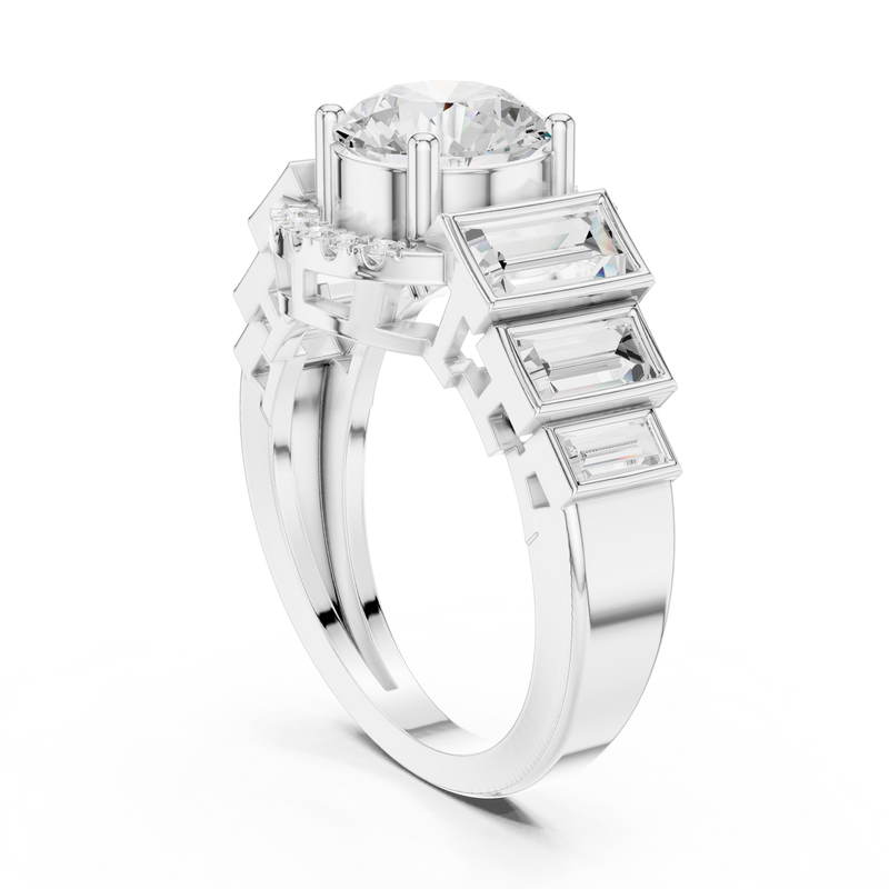 Ladies Ring DDLR-323@7 - White Gold - Image