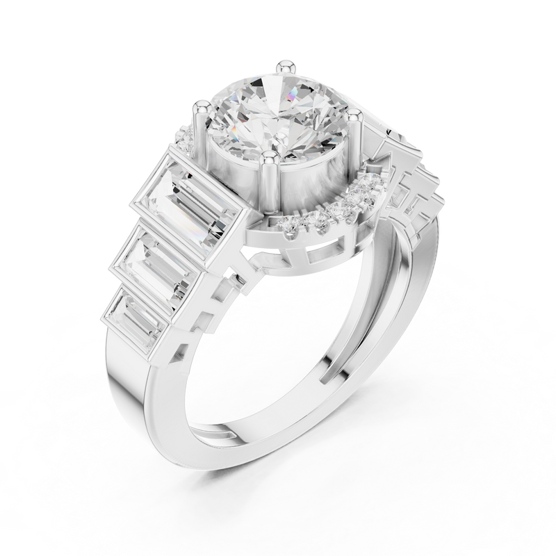 Ladies Ring DDLR-323@7 - White Gold - Image
