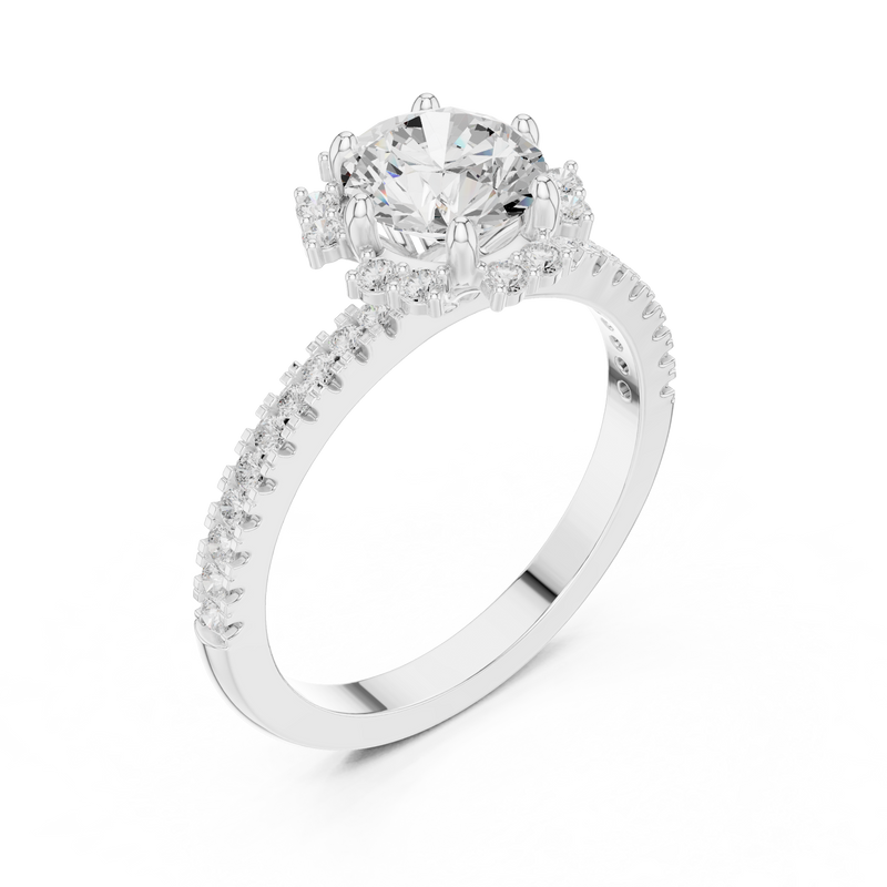 Ladies Ring DDLR-324@7 - White Gold - Image