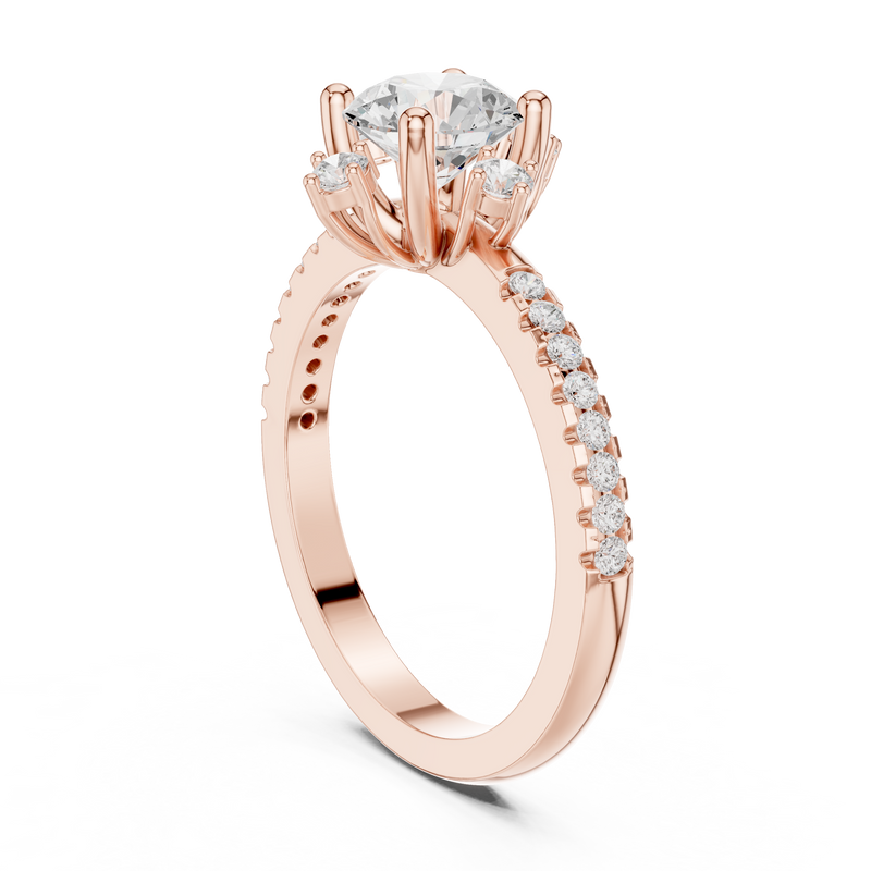 Ladies Ring DDLR-325@7 - Rose Gold - Image