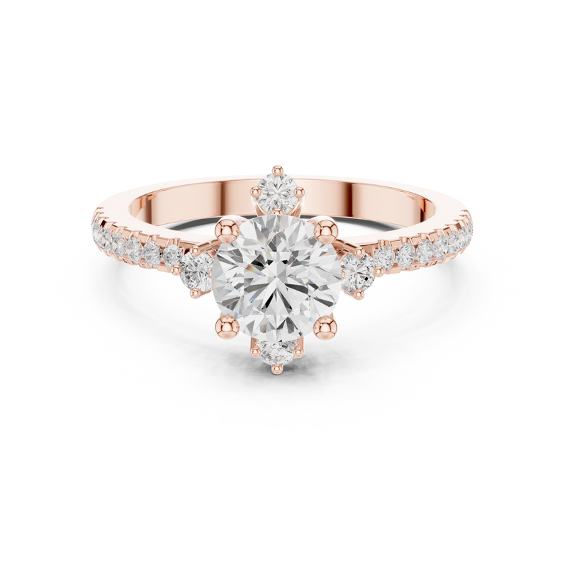 Ladies Ring DDLR-325@7 - Rose Gold - Image