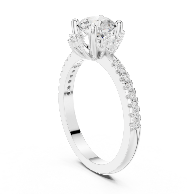 Ladies Ring DDLR-325@7 - White Gold - Image