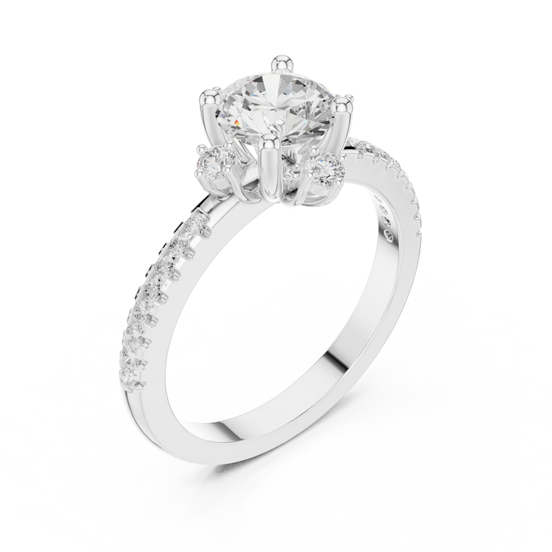 Ladies Ring DDLR-325@7 - White Gold - Image