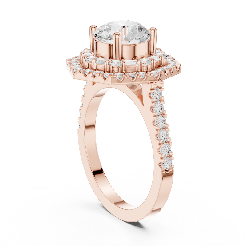 Ladies Ring DDLR-326@7 - Rose Gold - Image