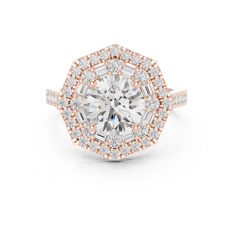 Ladies Ring DDLR-326@7 - Rose Gold - Image