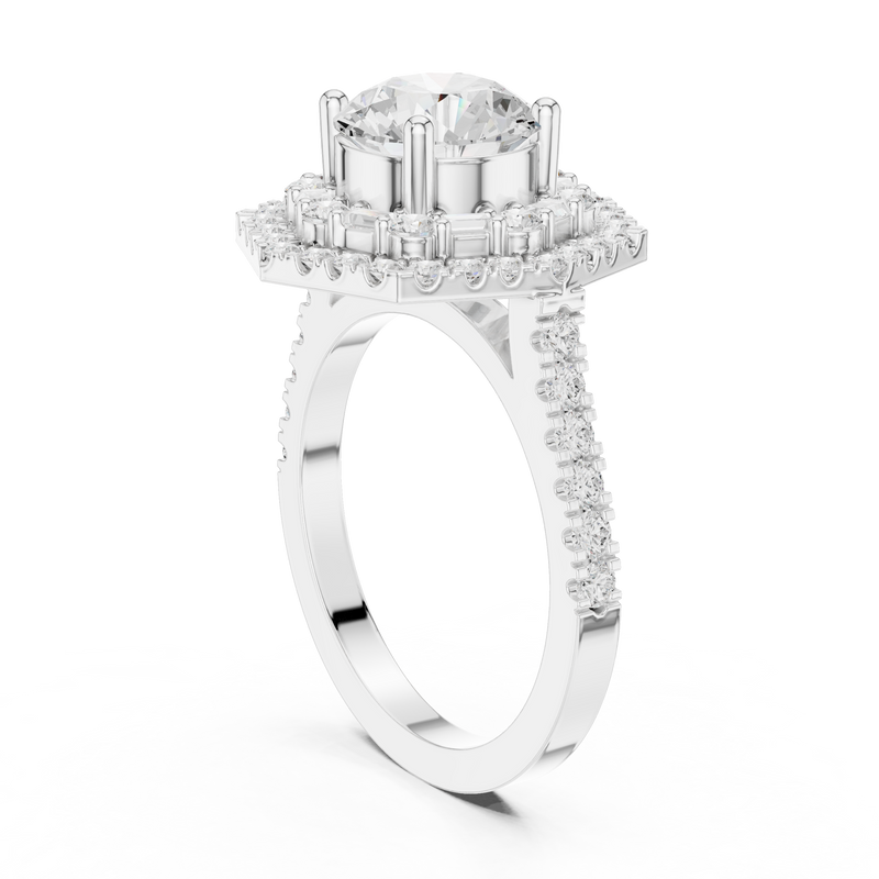 Ladies Ring DDLR-326@7 - White Gold - Image