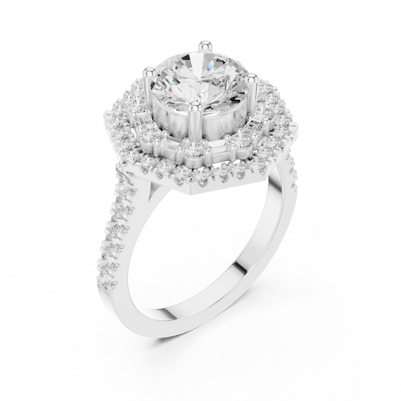 Ladies Ring DDLR-326@7 - White Gold - Image