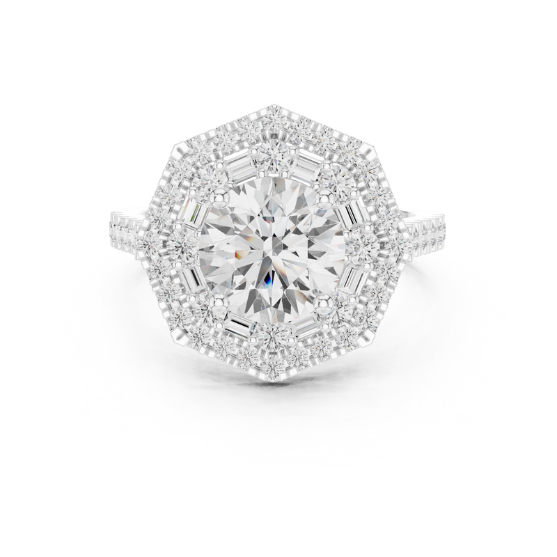 Ladies Ring DDLR-326@7 - White Gold - Image