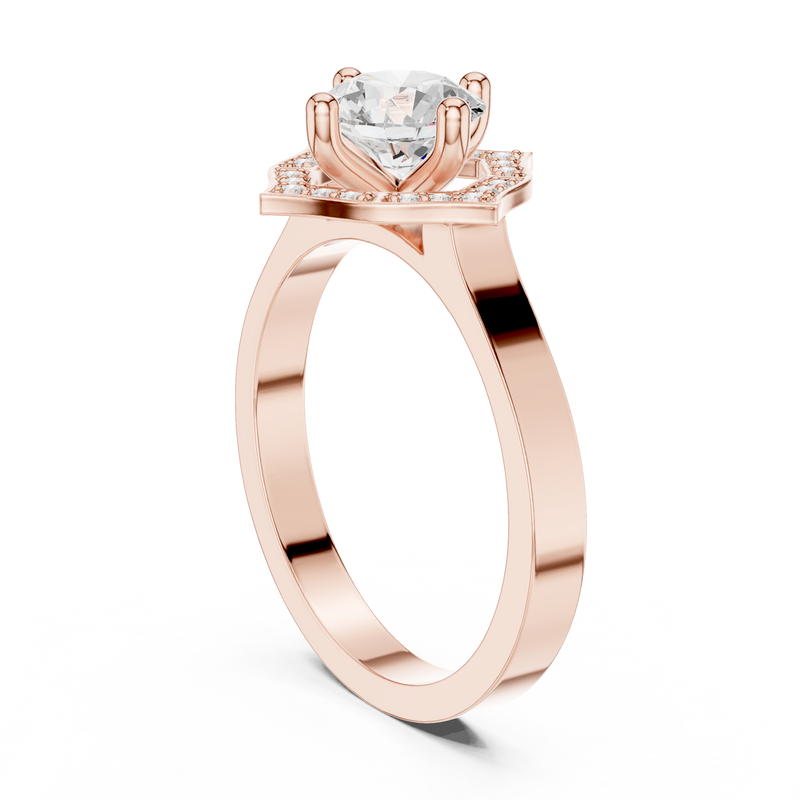 Ladies Ring DDLR-327@7 - Rose Gold - Image