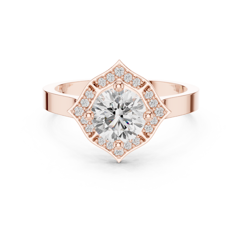 Ladies Ring DDLR-327@7 - Rose Gold - Image