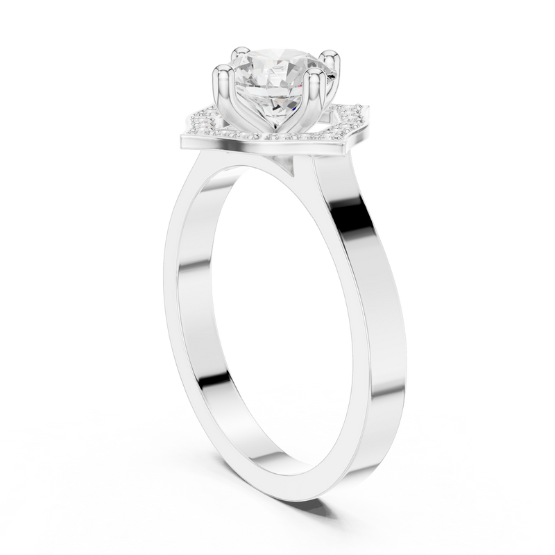 Ladies Ring DDLR-327@7 - White Gold - Image