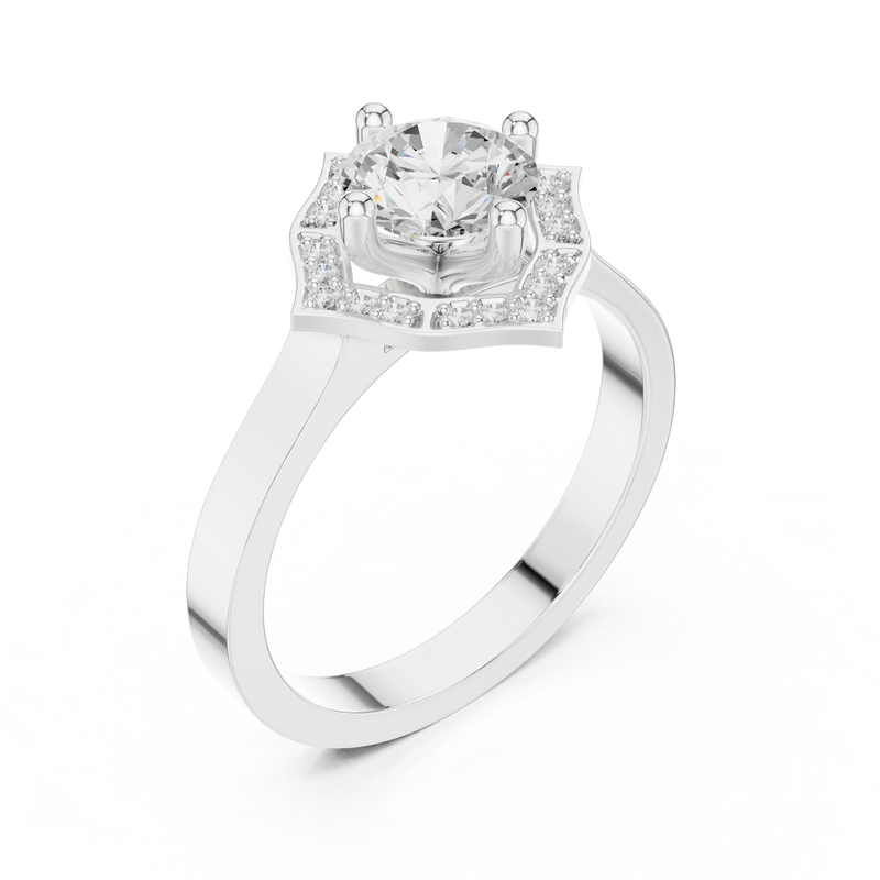 Ladies Ring DDLR-327@7 - White Gold - Image