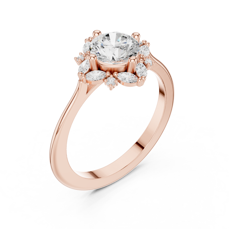 Ladies Ring DDLR-328@7 - Rose Gold - Image