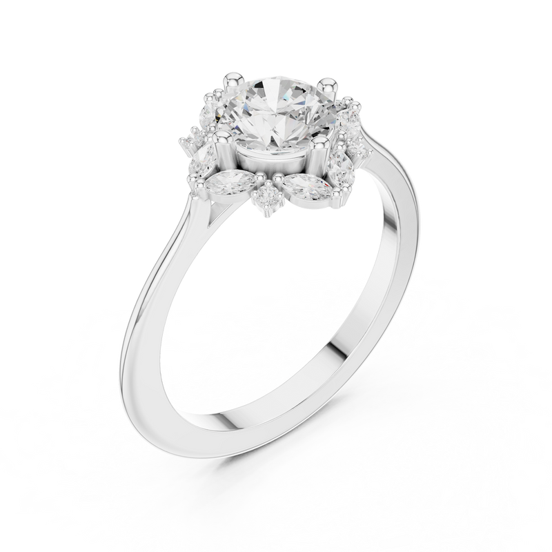 Ladies Ring DDLR-328@7 - White Gold - Image