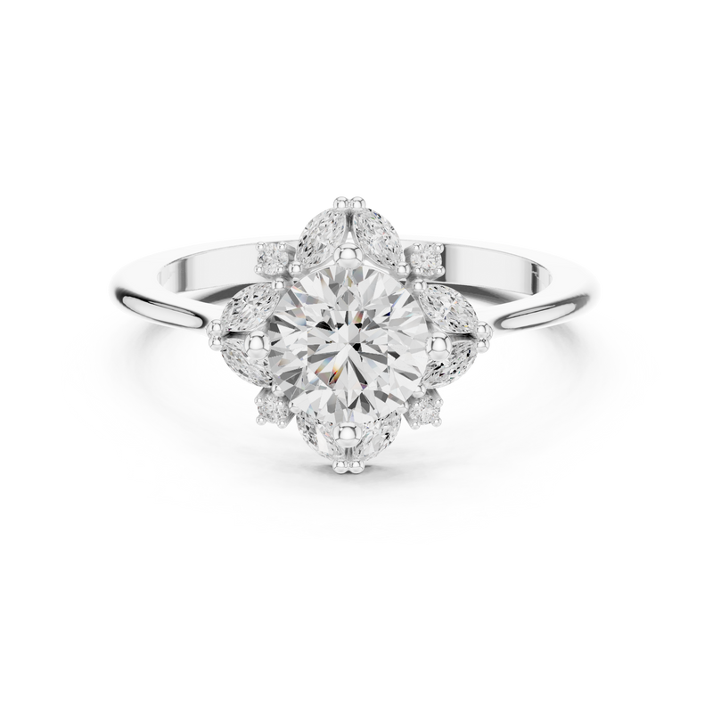 Ladies Ring DDLR-328@7 - White Gold - Image