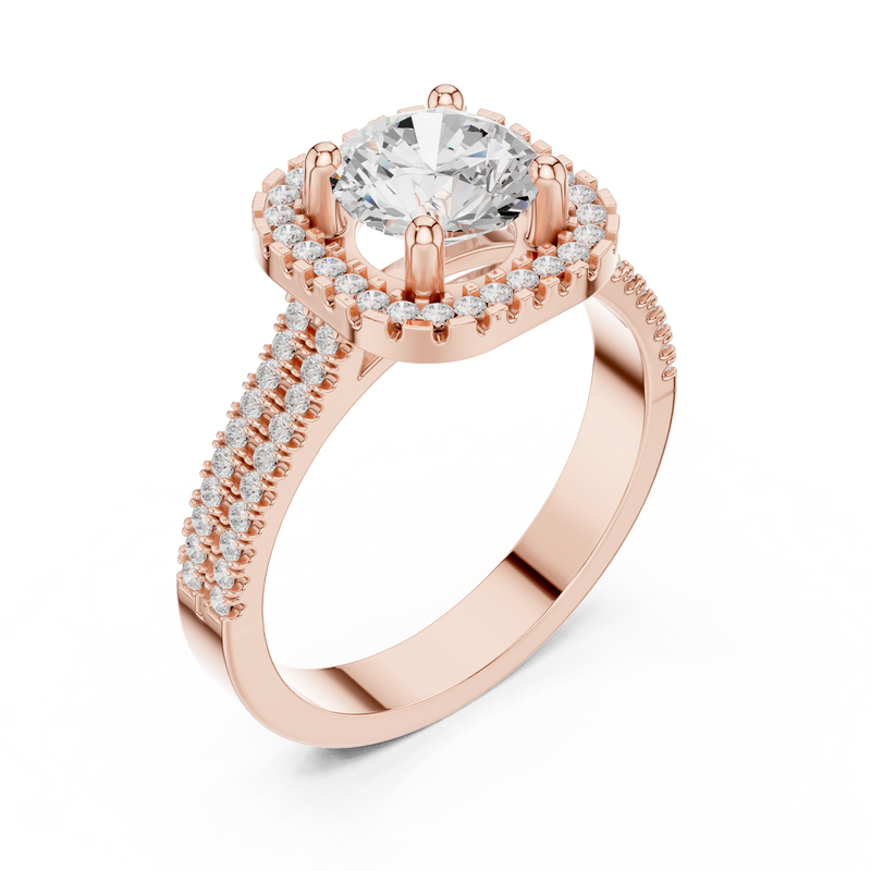 Ladies Ring DDLR-329@7 - Rose Gold - Image