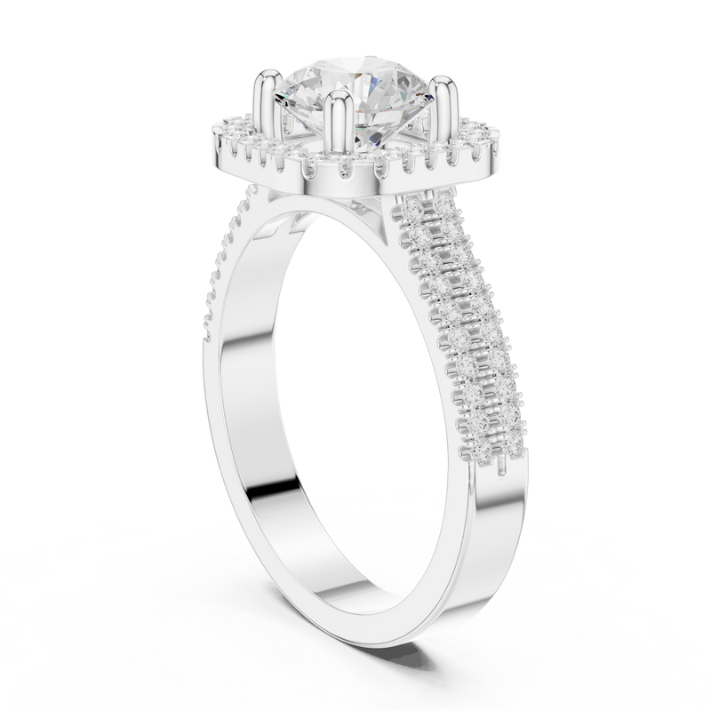 Ladies Ring DDLR-329@7 - White Gold - Image