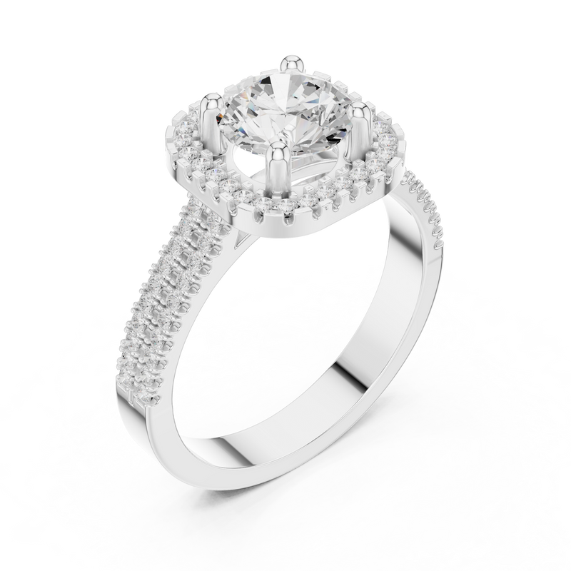 Ladies Ring DDLR-329@7 - White Gold - Image