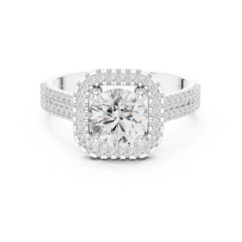 Ladies Ring DDLR-329@7 - White Gold - Image