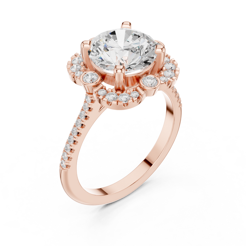 Ladies Ring DDLR-331@7 - Rose Gold - Image