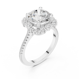 Ladies Ring DDLR-331@7 - White Gold - Image