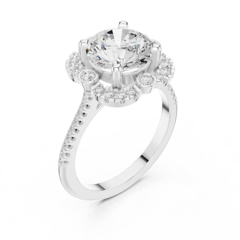 Ladies Ring DDLR-331@7 - White Gold - Image
