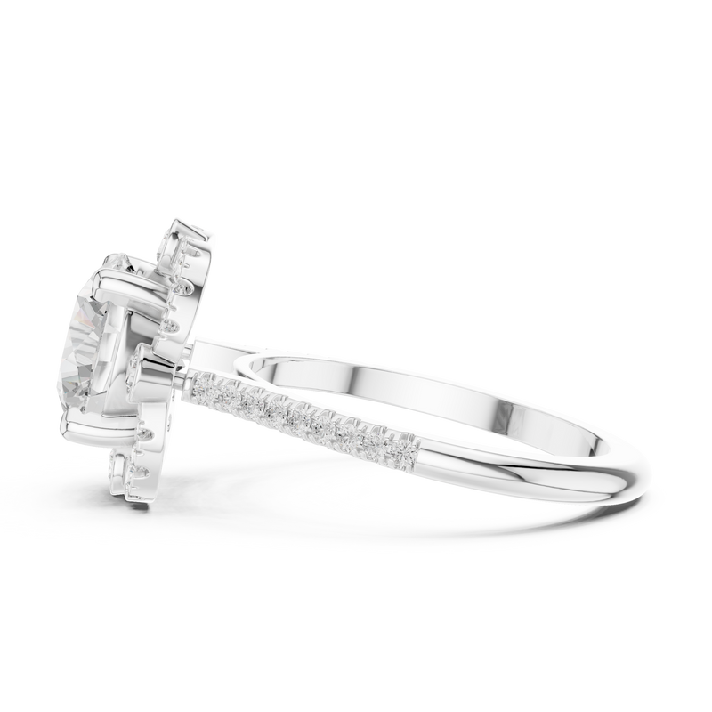 Ladies Ring DDLR-331@7 - White Gold - Image
