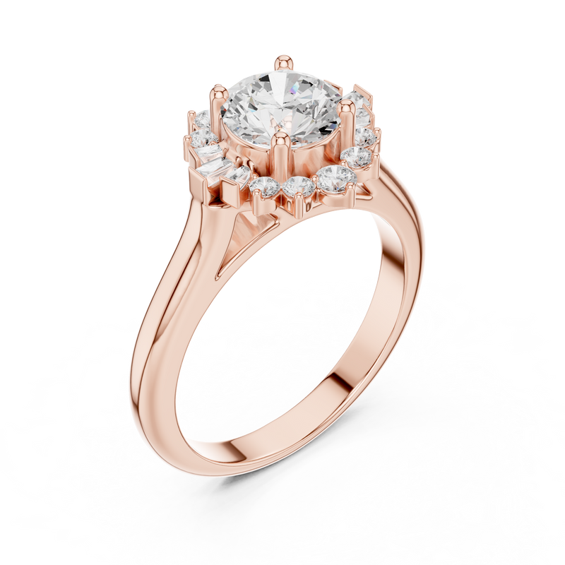 Ladies Ring DDLR-334@7 - Rose Gold - Image