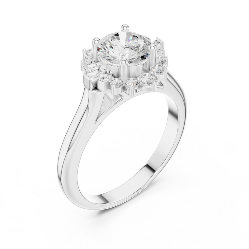 Ladies Ring DDLR-334@7 - White Gold - Image