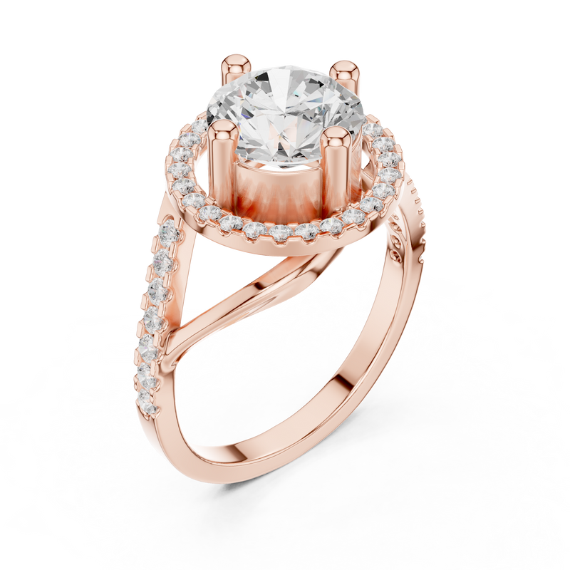 Ladies Ring DDLR-335@7 - Rose Gold - Image