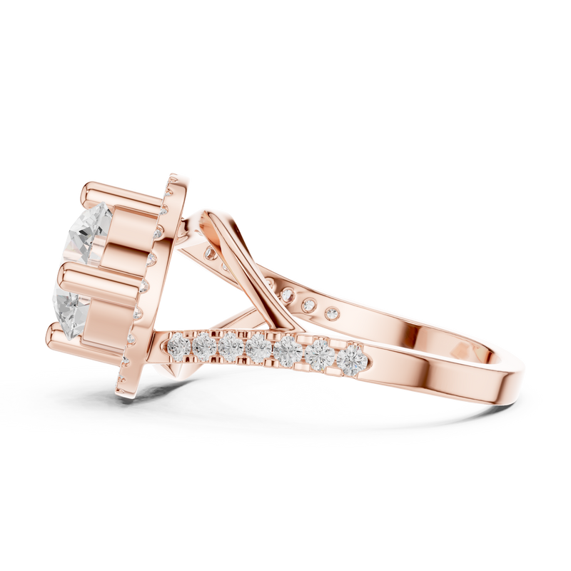 Ladies Ring DDLR-335@7 - Rose Gold - Image