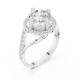Ladies Ring DDLR-335@7 - White Gold - Image