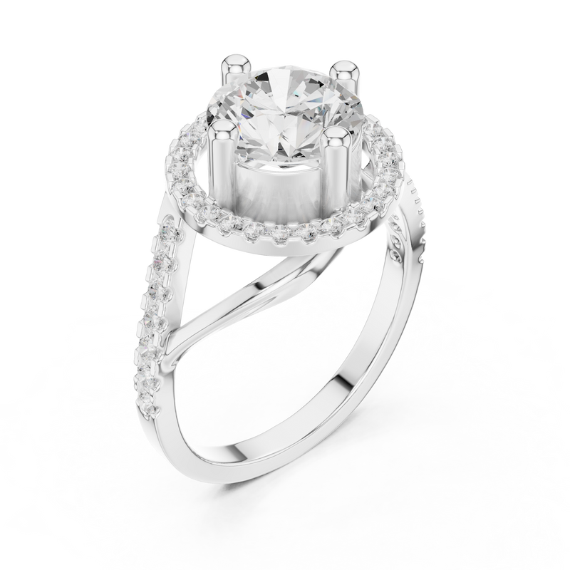 Ladies Ring DDLR-335@7 - White Gold - Image