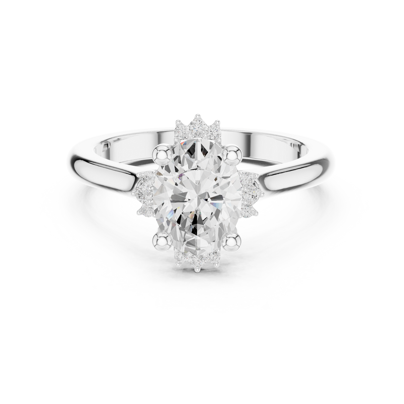 Ladies Ring DDLR-336@7 - White Gold - Image