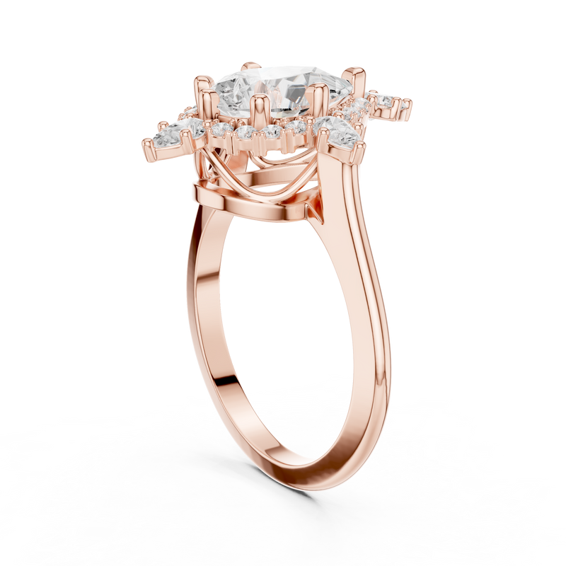 Ladies Ring DDLR-337@7 - Rose Gold - Image