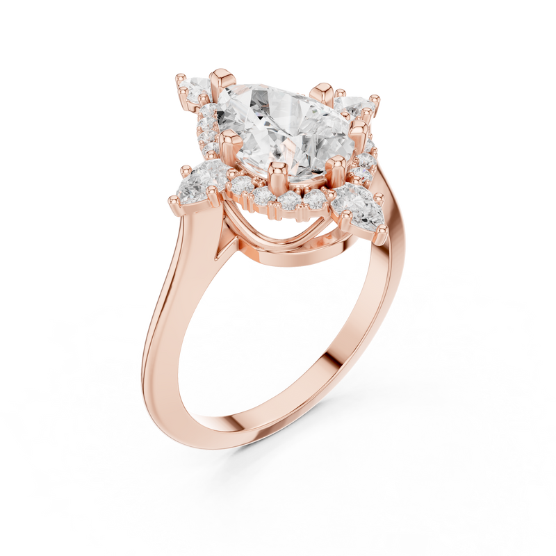 Ladies Ring DDLR-337@7 - Rose Gold - Image