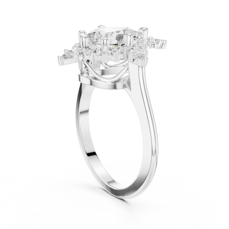 Ladies Ring DDLR-337@7 - White Gold - Image