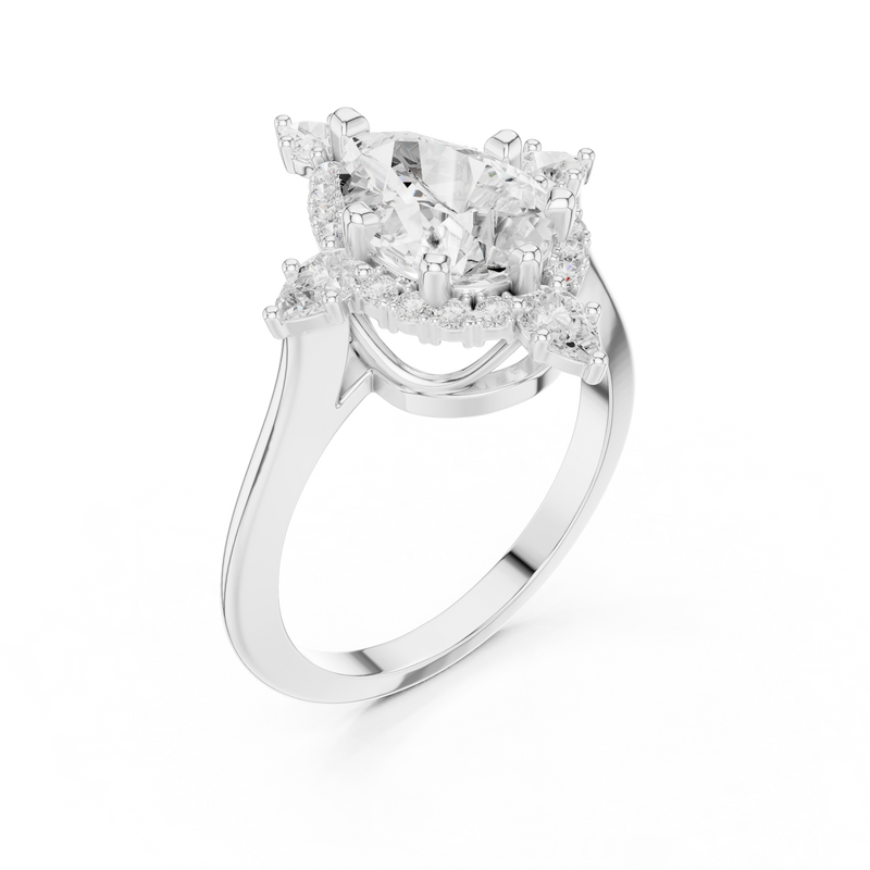 Ladies Ring DDLR-337@7 - White Gold - Image