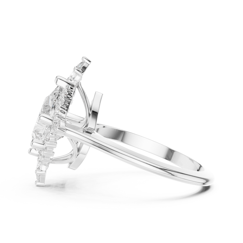 Ladies Ring DDLR-337@7 - White Gold - Image