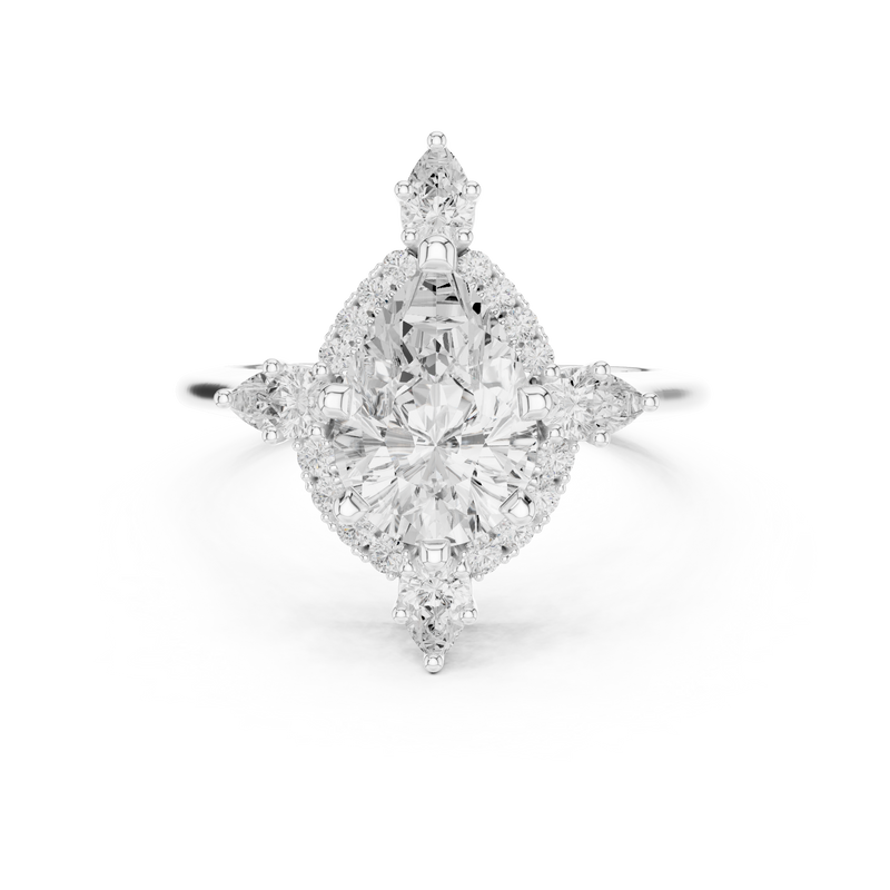 Ladies Ring DDLR-337@7 - White Gold - Image