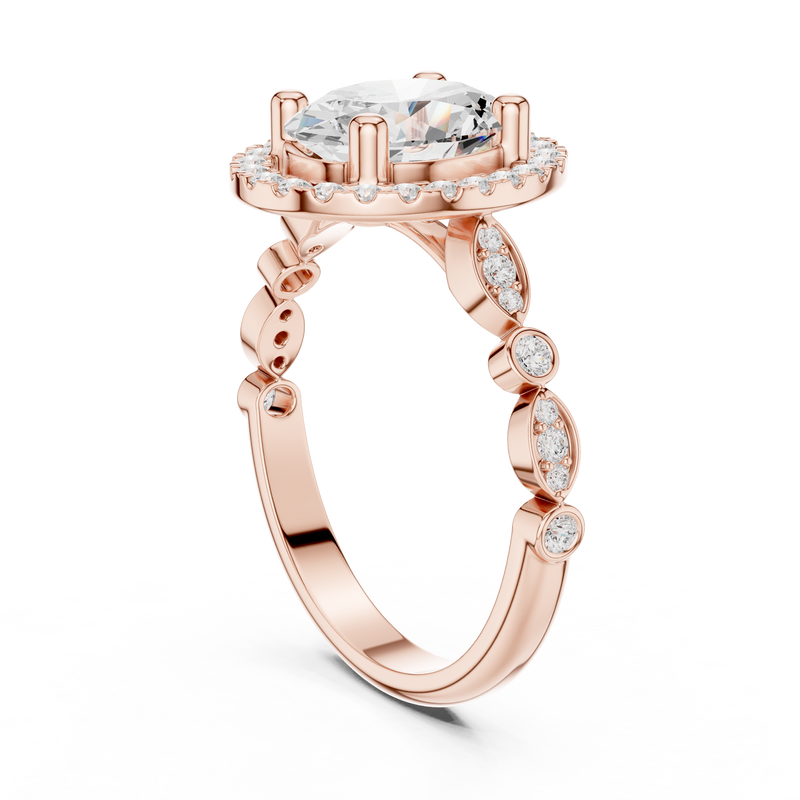 Ladies Ring DDLR-340@7 - Rose Gold - Image