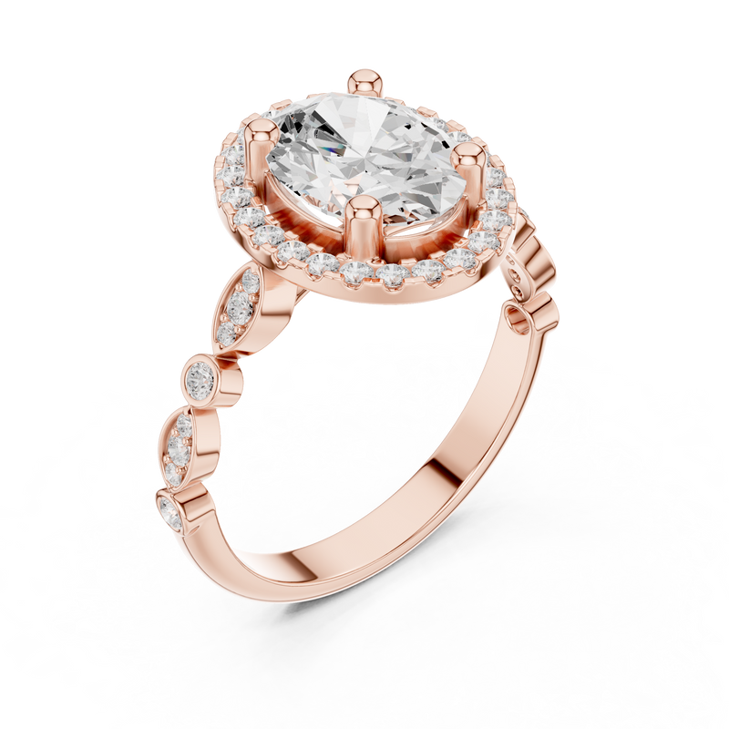 Ladies Ring DDLR-340@7 - Rose Gold - Image