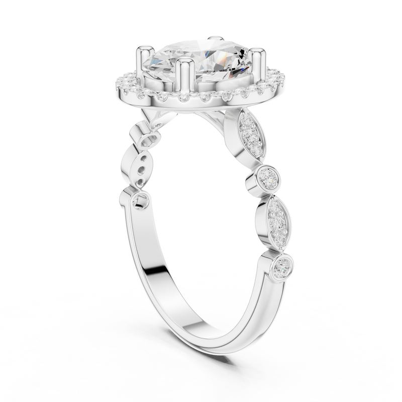 Ladies Ring DDLR-340@7 - White Gold - Image
