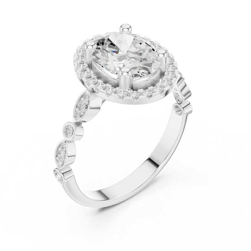 Ladies Ring DDLR-340@7 - White Gold - Image