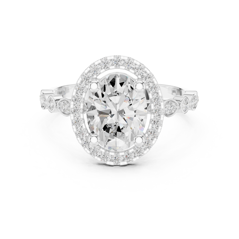 Ladies Ring DDLR-340@7 - White Gold - Image